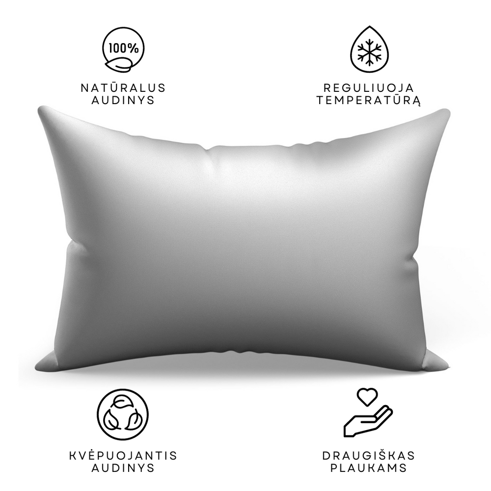 
                  
                    Šilkinis pagalvės užvalkalas | PILKA
                  
                