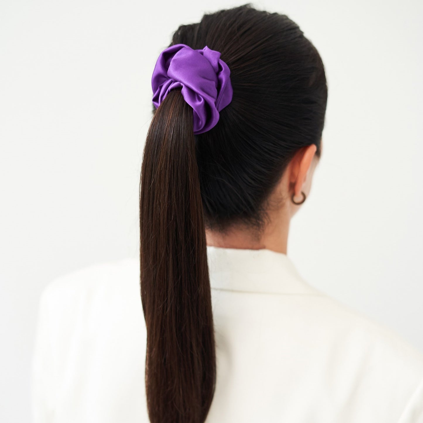 
                  
                    Silk hair scrunchie | PURPLE
                  
                