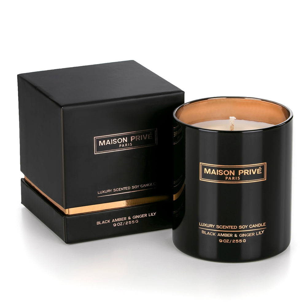 Black Amber & Ginger Lily  | Candle | 255g